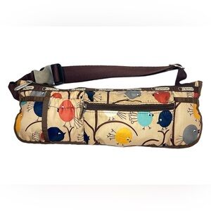 LeSportsac Birds Fanny Pack Belt Bag Zip Pouch Multi-pockets